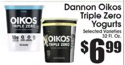 Supremo Foods Inc Dannon Oikos Triple Zero Yogurts offer