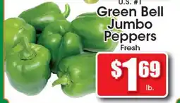 Supremo Foods Inc Green Bell Jumbo Peppers offer