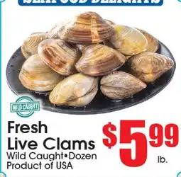 Supremo Foods Inc Fresh Live Clams offer