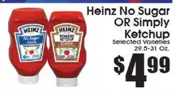 Supremo Foods Inc Heinz No Sugar OR Simply Ketchup offer