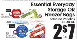 Supremo Foods Inc Essential Everyday Storage OR Freezer Bags offer
