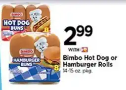 Tops Bimbo Hot Dog or Hamburger Rolls offer