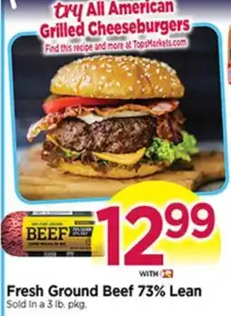 Tops Fresh Ground Beef 73% Lean offer