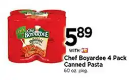 Tops Chef boyardee 4 pack canned pasta offer