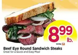 Tops Beef Eye Round Sandwich Steaks offer