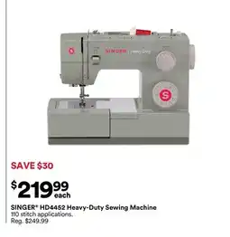 Michaels SINGER HD4452 Heavy-Duty Sewing Machine offer