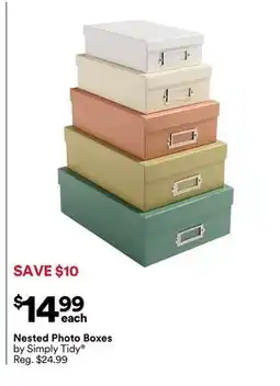 Michaels Nested Photo Boxes by Simply Tidy offer