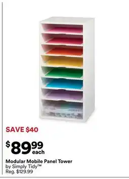 Michaels Modular Mobile Panel Tower by Simply Tidy offer