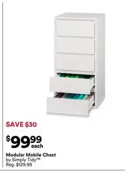 Michaels Modular Mobile Chest by Simply Tidy offer