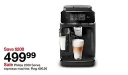 Target Philips 2300 Series espresso machine offer