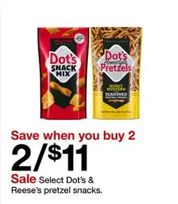 Target Select Dot's & Reese's pretzel snacks offer