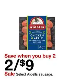 Target Select Aidells sausage offer