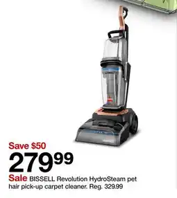 Target BISSELL Revolution HydroSteam pet hair pick-up carpet cleaner offer