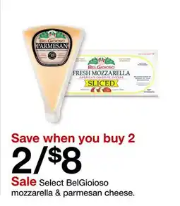 Target Select BelGioioso mozzarella & parmesan cheese offer