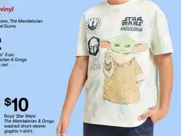 Target Boys' Star Wars: The Mandalorian & Grogu washed short-sleeve graphic t-shirt offer