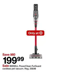 Target BISSELL PowerClean FurGuard cordless pet vacuum offer