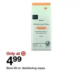 Target Biom 60 CT Disinfecting Wipes offer