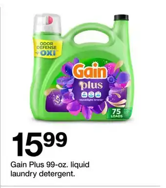 Target Gain Plus 99-oz. liquid laundry detergent offer