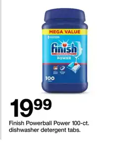 Target Finish Powerball Power 100 CT dishwasher detergent tabs offer
