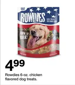 Target Rowdies 6-oz. chicken flavored dog treats offer