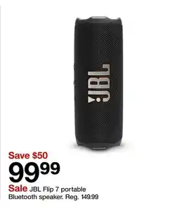 Target JBL Flip 7 portable Bluetooth speaker offer