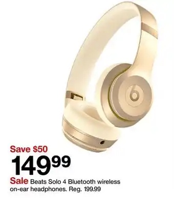 Target Beats Solo 4 Bluetooth wireless on-ear headphones offer