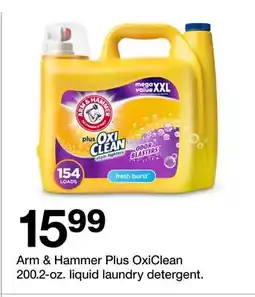 Target Arm & Hammer Plus OxiClean 200.2-oz. liquid laundry detergent offer