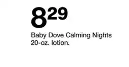 Target Baby Dove Calming Nights 20-oz. lotion offer