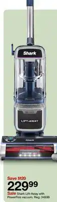 Target Shark Lift-Away with PowerFins vacuum offer
