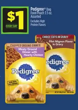 Dollar General Pedigree Dog Food Pouch offer
