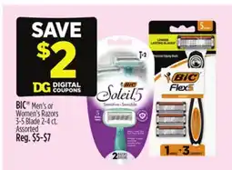 Dollar General BIC Men's or Women's Razors 3-5 Blade 2-4 ct offer
