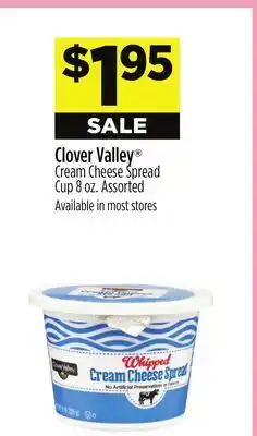 Dollar General Clover Valley Cream Cheese Spread Cup offer