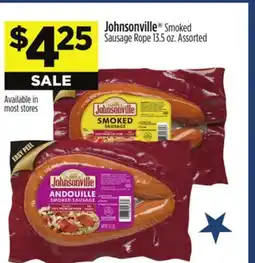 Dollar General Johnsonville Smoked Sausage Rope offer