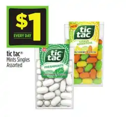 Dollar General tic tac Mints Singles offer