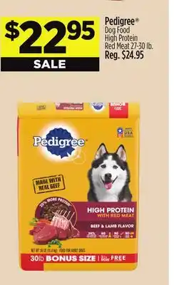 Dollar General Pedigree Dog Food High Protein Red Meat offer