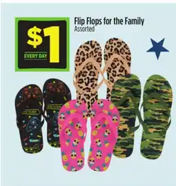 Dollar General Flip Flops for the Family offer