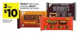 Dollar General Hershey's Milk Chocolate or Caramel or Reese's Standard Bars offer