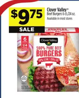 Dollar General Clover Valley Beef Burgers offer