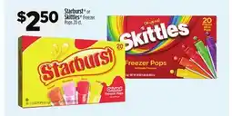 Dollar General Starburst or Skittles Freezer Pops offer