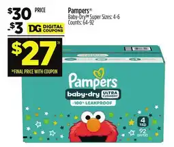 Dollar General Pampers Baby-Dry offer