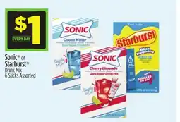 Dollar General Sonic or Starburst Drink Mix offer