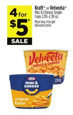 Dollar General Kraft or Velveeta Mac & Cheese Single Cups offer