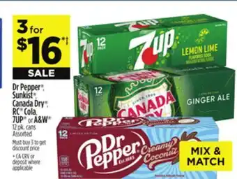Dollar General Dr Pepper , Sunkist , Canada Dry , RC Cola, 7UP or A & W offer