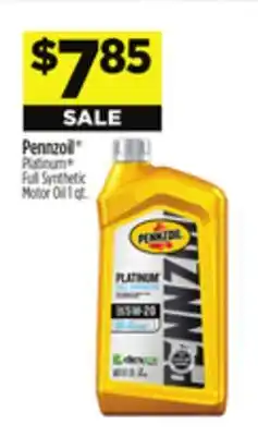 Dollar General Pennzoil Platinum Full Synthetic Motor Oil offer
