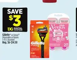Dollar General Gillette or Venus Disposable or Razors offer