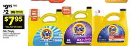 Dollar General Tide Simply Liquid Laundry Detergent offer