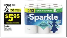 Dollar General Sparkle Paper Towels offer