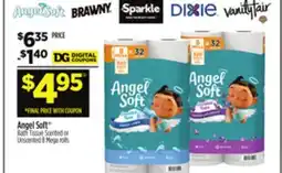 Dollar General Angel Soft Bath Tissue Scented or Unscented offer