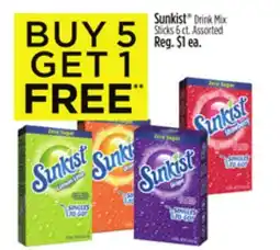 Dollar General Sunkist Drink Mix Sticks offer
