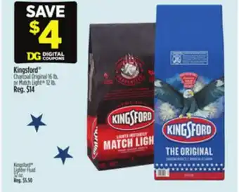 Dollar General Kingsford Charcoal Original 16 lb. or Match Light 12 lb offer